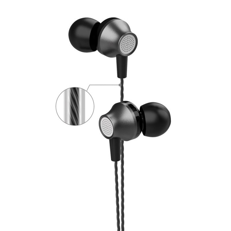 Ausinės Devia Metal In-Ear 3,5mm juodos