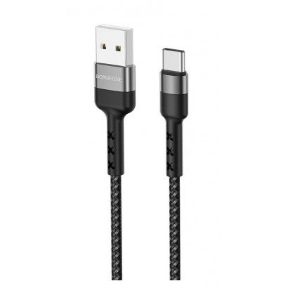 USB kabelis Borofone BX34 Type-C 1.0m juodas