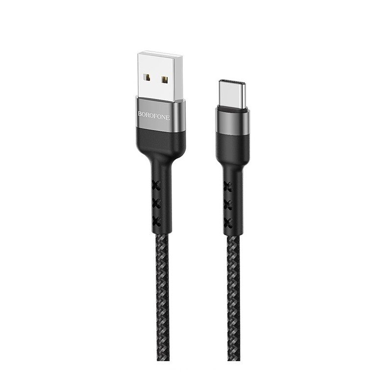 USB kabelis Borofone BX34 Type-C 1.0m juodas