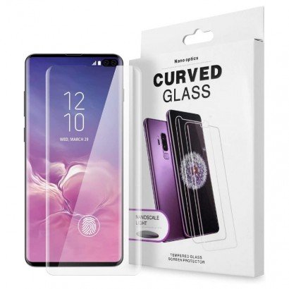 LCD apsauginis stikliukas Nano Optics 5D UV Glue Huawei Mate 20 Pro lenktas skaidrus