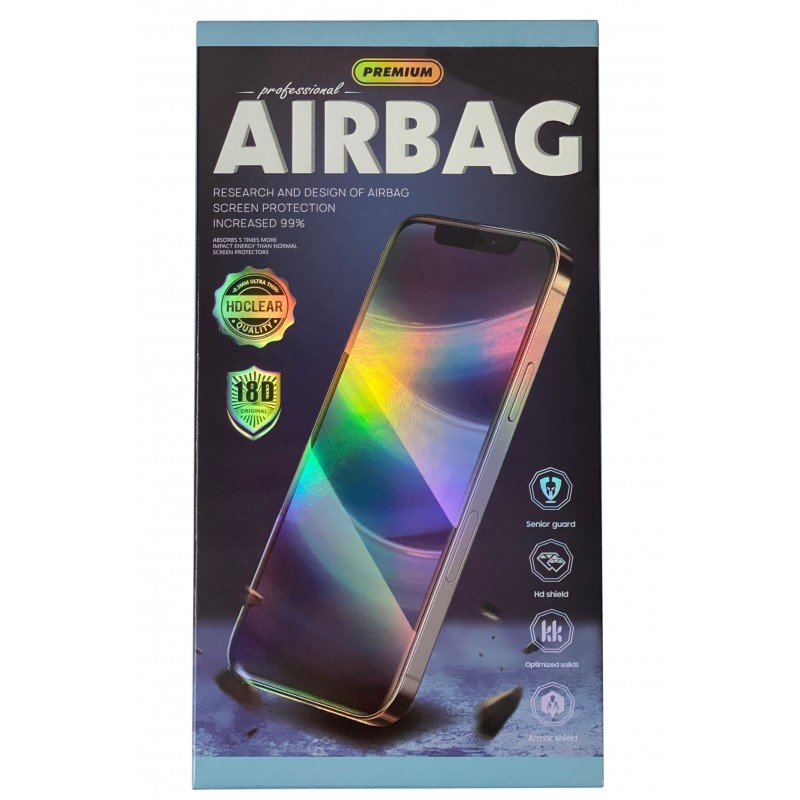 LCD apsauginis stikliukas 18D Airbag Shockproof Samsung A725 A72 juodas