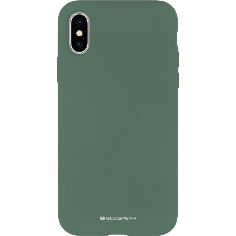 Dėklas Mercury Silicone Case Samsung S908 S22 Ultra 5G tamsiai žalias