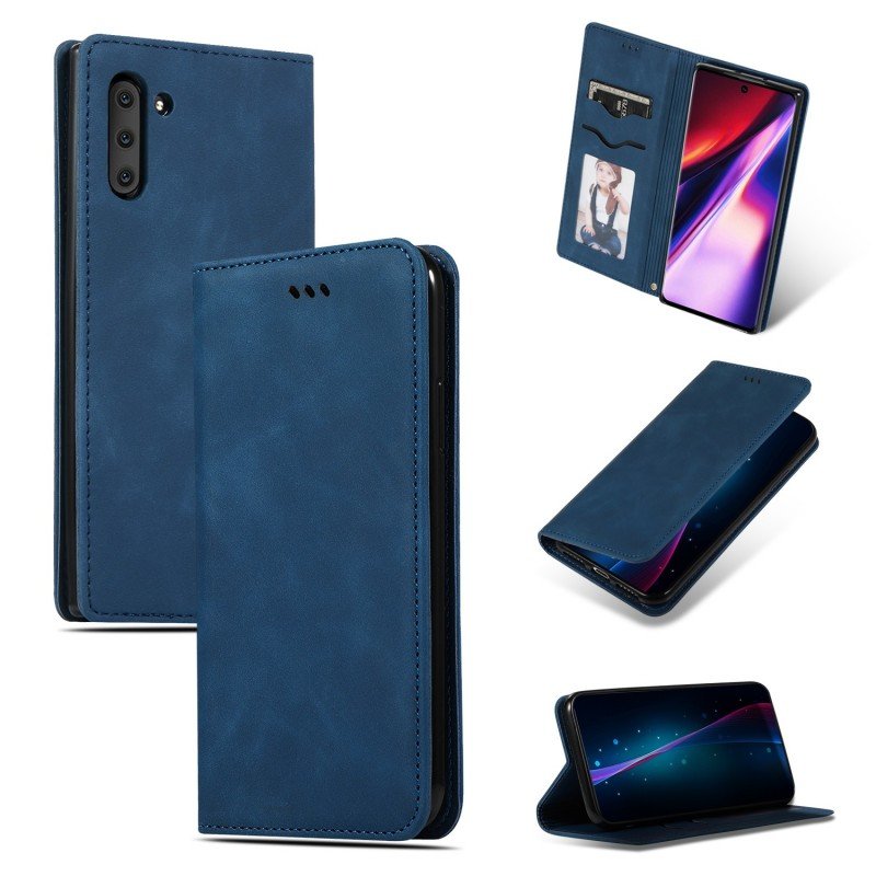 Dėklas Business Style Huawei P20 Lite tamsiai mėlynas